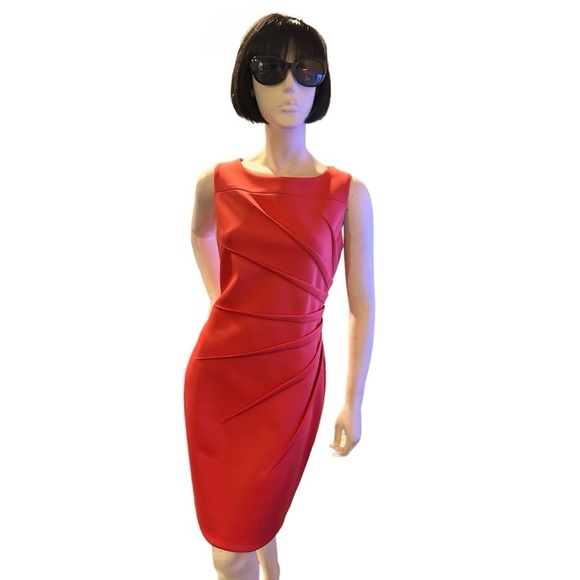 Calvin Klein Starburst Gathered Sheath Dress Size 10, NWOT - Picture 1 of 2